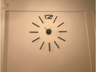 Часы-наклейка на стену KLEBER KLE-CL202 (черный)