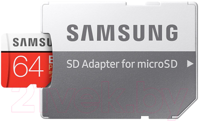 Карта памяти Samsung EVO Plus MicroSDXC UHS-I 64GB + адаптер (MB-MC64HA)