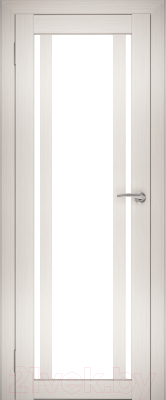 Дверь межкомнатная Юни Амати 11 60x200 (эшвайт/стекло белое)