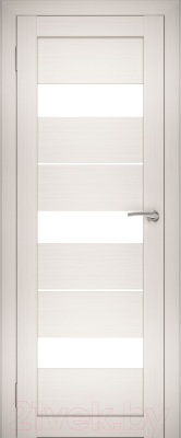 Дверь межкомнатная Юни Амати 12 70x200 (эшвайт/стекло белое)
