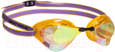 Очки для плавания Mad Wave Turbo Racer II Rainbow (фиолетовый)