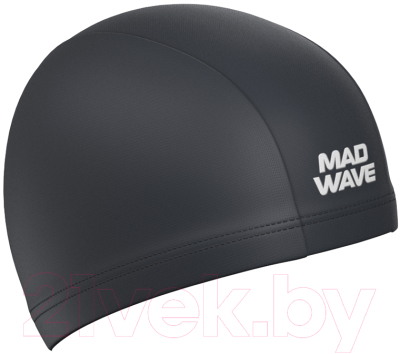 Шапочка для плавания Mad Wave Adult Lycra / 01W (черный)