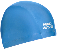 Шапочка для плавания Mad Wave Adult Lycra / 17W (голубой) - 