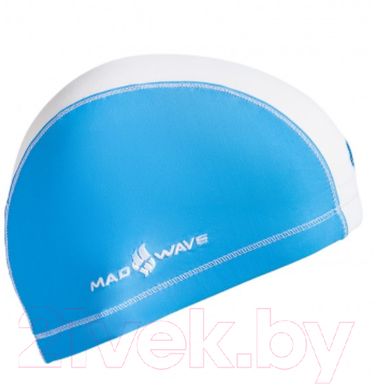 Шапочка для плавания Mad Wave Lycra Doutone (голубой) — фото 2