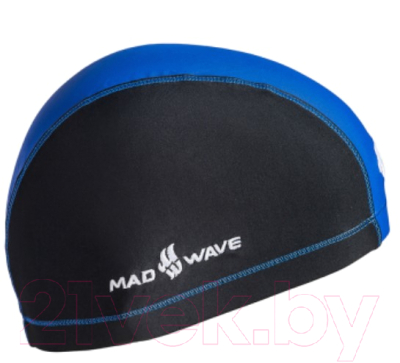 Шапочка для плавания Mad Wave Lycra Doutone (синий)