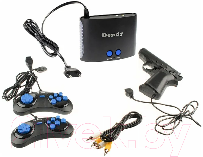 Игровая приставка Dendy 300 игр + световой пистолет