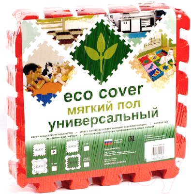 Коврик-пазл Eco Cover 33x33 / 33МП (красный)
