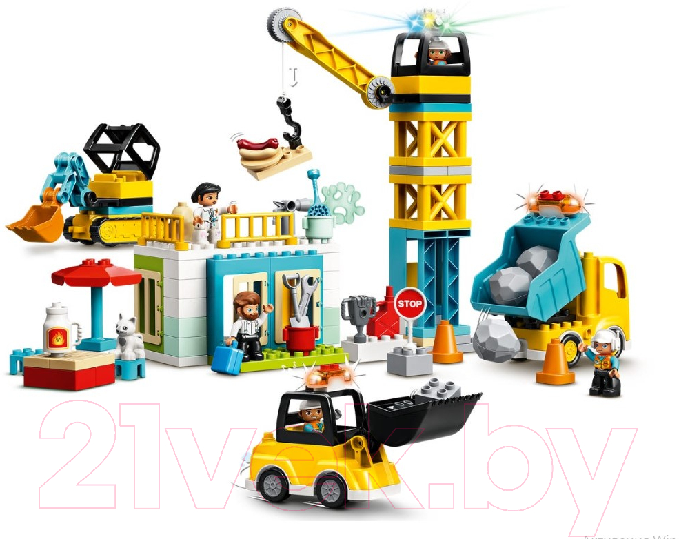 Конструктор Lego Duplo Башенный кран на стройке 10933