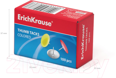 Изображение товара Кнопки канцелярские Erich Krause 24876