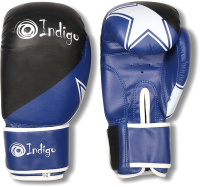 Боксерские перчатки Indigo PS-505 (10oz, синий) - 