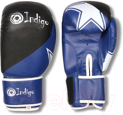 Боксерские перчатки Indigo PS-505 (10oz, синий)