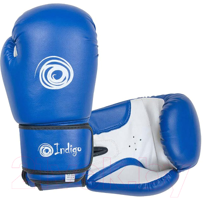 Боксерские перчатки Indigo Sport PS-799 (8oz, синий)