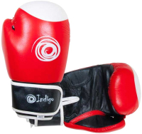 Боксерские перчатки Indigo PS- 789 (14oz ,красный/черный/белый) - 