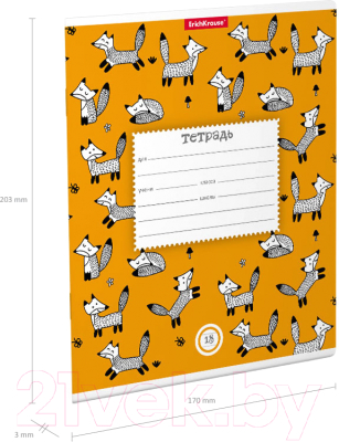 Изображение товара Тетрадь Erich Krause Foxes / 49170 (18л, линейка)