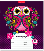 Тетрадь Erich Krause Flower Owl / 45093 (18л, линейка) - 