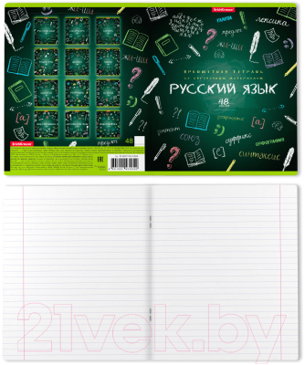 Изображение товара Тетрадь предметная Erich Krause К доске! Русский язык / 43584 (48л, линейка)