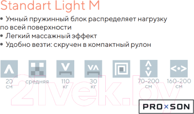 Матрас Proson Standart Light M Roll 80x200