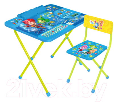 Комплект мебели с детским столом Ника Ф2А Фиксики азбука
