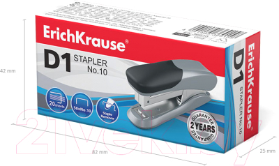 Степлер Erich Krause D1 / 36915 (серый)