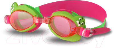 Очки для плавания Indigo Тюлень 1765 G (розовый/зеленый)
