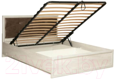 Двуспальная кровать Олмеко Соха 32.26-02 с откидным механизмом (бетон пайн белый)