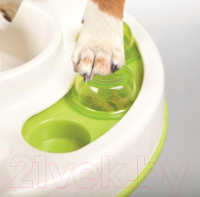 Игрушка для собак Trixie Slide & Feed / 32036 (белый/зеленый)