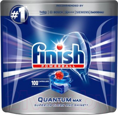 Таблетки для посудомоечных машин Finish Powerball Quantum Max (100шт)