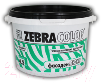 

Краска Zebracolor, Белый, Фасаден Люкс