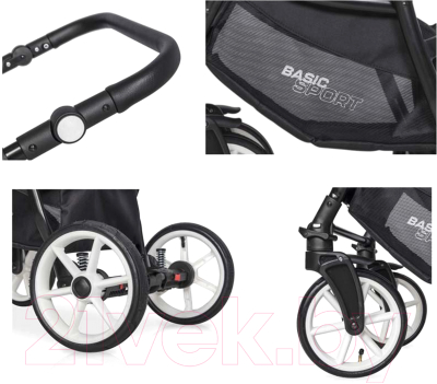 Детская универсальная коляска Riko Basic Sport 2 в 1 (06/Sport Red)