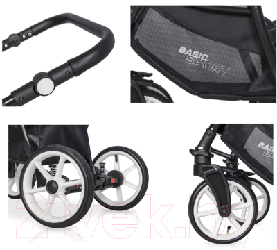 Детская универсальная коляска Riko Basic Sport 3 в 1 (03/Magenta)