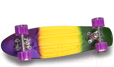 Пенни борд Indigo LS-P2206B (фиолетовый/желтый/зеленый)