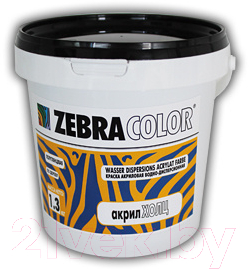Краска Zebracolor Акрил Холц (1.3кг, белый)