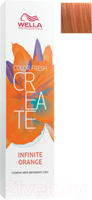 

Крем-краска для волос Wella Professionals, Оранжевый, Color Fresh Create Оттеночная Infinite Orange