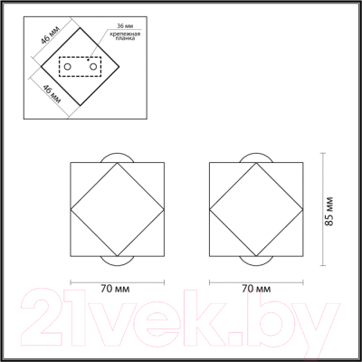 Бра Odeon Light Diamanta 4218/4WL