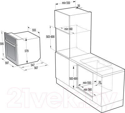 Электрический духовой шкаф Gorenje BOS737E301X