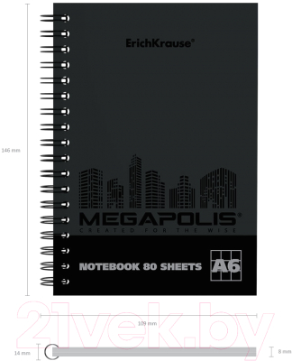 Тетрадь Erich Krause Megapolis / 49808 (80л, клетка)