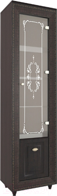 Шкаф-пенал с витриной Аквилон Калипсо №5 (венге)