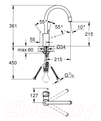 Смеситель GROHE Concetto 32663001