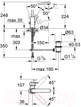 Смеситель GROHE Eurocube 23135000