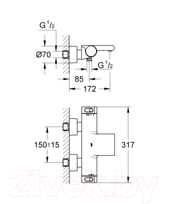 Смеситель GROHE Grohtherm 200 (34174001)