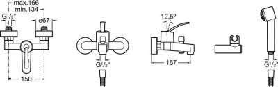 Смеситель Roca Moai 5A0146C00 - схема