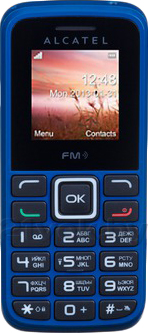 Мобильный телефон Alcatel One Touch 1010D (синий) - общий вид
