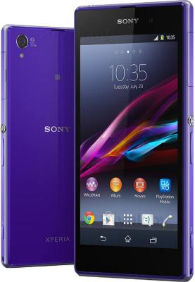 Смартфон Sony Xperia Z1 (C6902) (Purple) - передняя и задняя панели