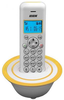 Беспроводной телефон BBK BKD-815 RU (White-Yellow) - общий вид