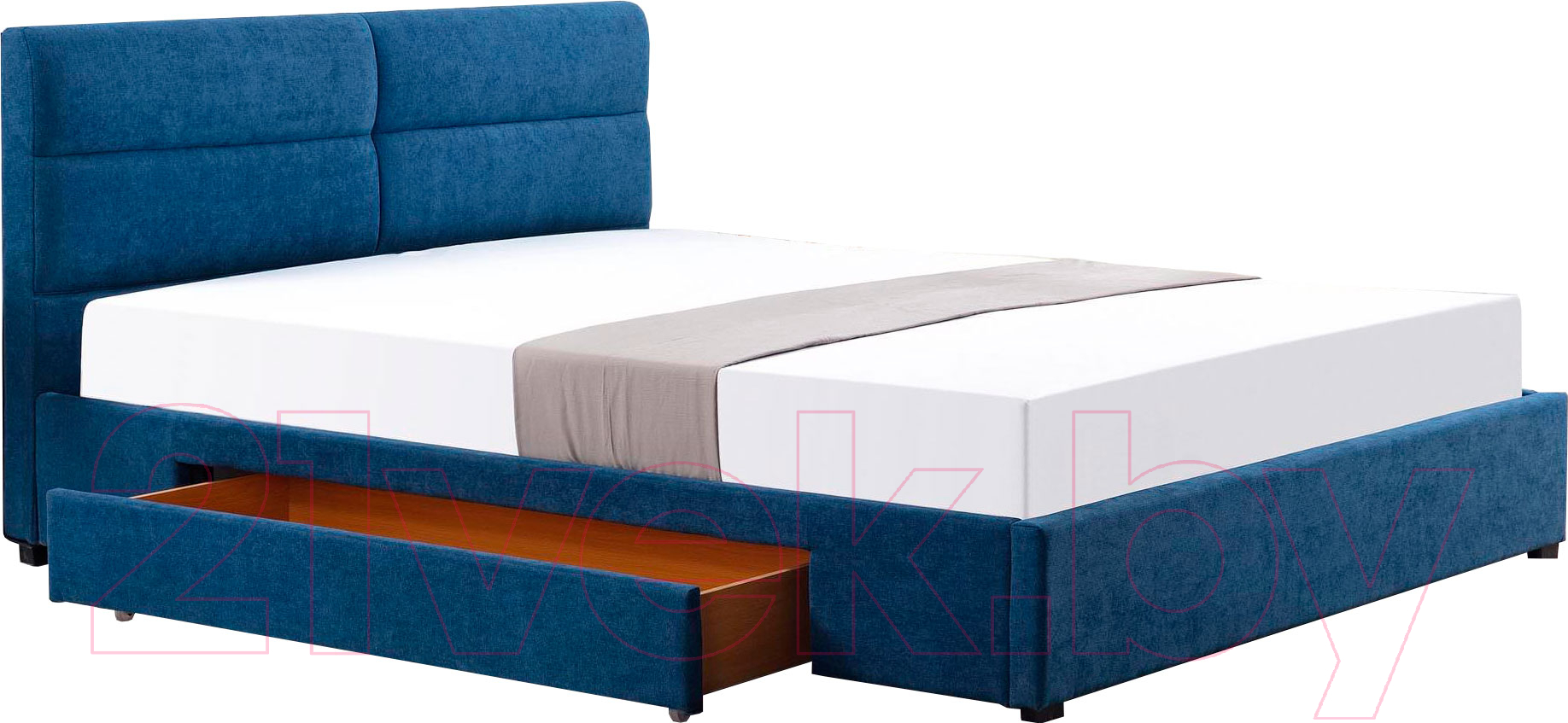 Двуспальная кровать Halmar Merida 160x200 (синий)
