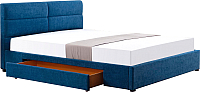 Двуспальная кровать Halmar Merida 160x200 (синий) - 