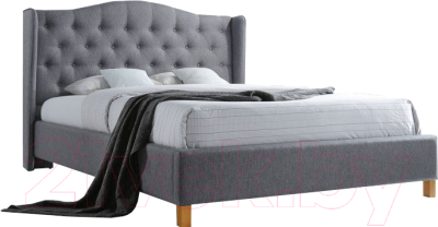 Двуспальная кровать Signal Aspen 180x200 (серый)