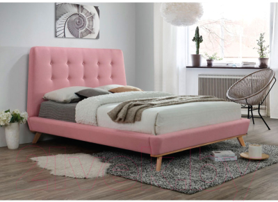 Двуспальная кровать Signal Dona 160x200 (розовый)