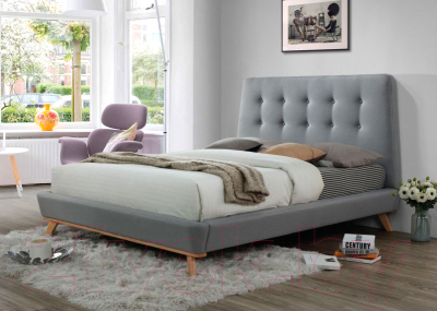 Двуспальная кровать Signal Dona 160x200 (серый)