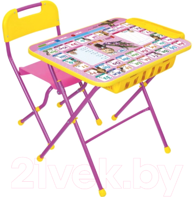 Комплект мебели с детским столом Ника КПУ2П/3 Маша и медведь: Азбука 3
